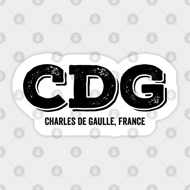 CDG Charles de Gaulle France Airport Code Sticker by VFR Zone